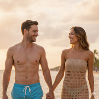 Strapless Bikini Cover-Up Tan Short Beach Dress Midi robe swimwear Khaki