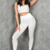 Womens Tummy Control Yoga Pants
Anti-Cellulite Push Up Ruched High Waist Leggings - White