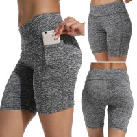 High Rise Yoga Shorts with Pockets Yoga Workout Athletic Shorts Cycling Biker Shorts Bermuda Shorts