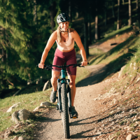 High Waist Biker Shorts Safety Shorts - Anti Stripping - Hip Lifting - Wine Red