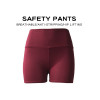 High Waist Biker Shorts Safety Shorts Anti Stripping Hip Lifting Wine Red