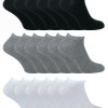 3 Pairs LOW CUT Ankle Socks Size 5-11 Men's/Women's No Show - Gray, Black, White