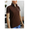 Men's Polo Shirt - Golf Shirt ,Short Sleeve Cotton Shirt with Collar Brown