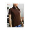 Men's Polo Shirt - Golf Shirt ,Short Sleeve Cotton Shirt with Collar Brown