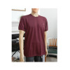 Basic Men's T-Shirt Round Neck Short Sleeve Cotton T-Shirt - Maroon