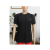 Basic Men's T-Shirt Round Neck Short Sleeve Cotton T-Shirt - Black