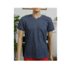 Basic Men's T-Shirt V-Neck Short Sleeve Cotton T-Shirt Heather Purple
