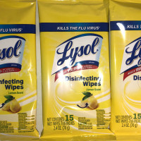 Lysol Disinfecting Wipes,15 Pack Lemon Lime Scent - Travel Pack