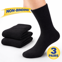 Women's Black Diabetic Crew Socks Set of 3 Pairs
