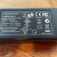 FLYPOWER-SPP34 AC Adapter,6-Pin Mini DIN AC/DC Adapter Output: 12V 2000mA