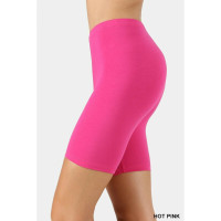 High Waisted Biker Shorts Bermuda Half Leggings Yoga Pants Mid Thigh Pink