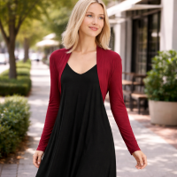 Long Sleeve Bolero with side shirring