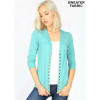 3/4 Sleeve Snap Button Cardigan Sweater