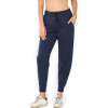 Women's Thick Fleece Sweatpants Joggers Workout Pants Relaxed Fit Elastic Waistband cuff Draw String Side Pockets Navy Blue