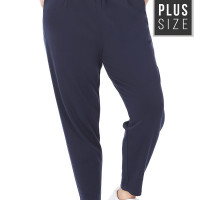 Women's Plus Size Thick Fleece Sweatpants
Joggers Workout Pants
Relaxed Fit, Elastic Waistband, Draw String and Side Pockets Color: Navy Blue