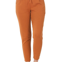 Women's Thick Fleece Sweatpants Joggers - Workout Pants Relaxed Fit Elastic Waistband , cuff, Draw String , Side Pockets Color: Almond - or Brown Orangish :)