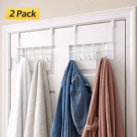 Over The Door Hanger (2-Pack) Door Organizer Hanger Clothes Hanger Rack - White