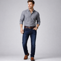 Blue Stretch Jeans for Men in sizes Small, Medium, Large, XL, 2XL & 3XL