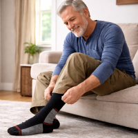 Premium Diabetic Socks for men with cushioned sole - Set of 3 Pairs - Assorted Colors