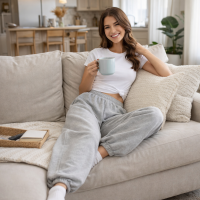 Baggy Sweatpants Joggers for Women Relaxed Fit with pockets
Oversized Streetwear - Gray