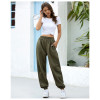 Baggy Sweatpants Joggers for Women Relaxed Fit with pockets Oversized Streetwear - Army Green