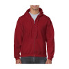 Thick Hooded Fleece Jacket for men with Pockets Burgundy