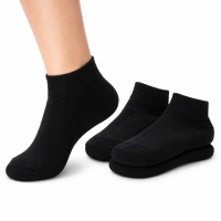 Women's Black Diabetic Quarter Socks Set of 3 Pairs
