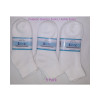 Men's White Diabetic Quarter Socks Ankle Socks - Set of 3 Pairs - Foot Comfort Size 9-11