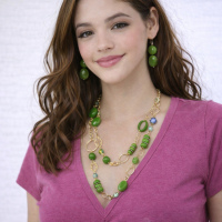 Green Necklace with Matching Earrings Fashion Necklace Length 36"