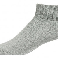 Men's Gray Diabetic Quarter Socks Ankle Socks - Set of 3 Pairs - Foot Comfort Size 9-11
