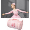 Pink Ballet Bag for Girls Embroidered Pink Dots Ballet Bag for Little Girls Cute