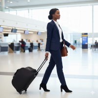 21" Rolling Duffle Bag with wheels - Carry-On Bag - Duffle Bag - Tote Bag Black