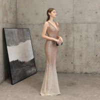 Glittering Evening Gown Formal Dresses Gold Sequin Dress Event Evening Dress Prom Dress