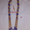 Gold & Purple Multi-Strand Beaded Necklace 5 Strands - 36