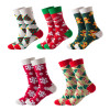 Colorful Christmas Socks Women's size 5-11 Crew Socks 3-Pack