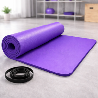 Thick Exercise Mat Yoga Mat Fitness Mat 1/2 in Thick Mat with Carrying Strap