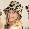 Leopard Print Hat One Size fits most Stay warm and hip Tan & Black
