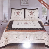 Western Design 3 Piece Quilted Bedspread Set - 3 Piece Quilt Set