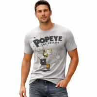 Men's Graphic Print T-Shirt Popeye The Sailor Crew Neck - Short Sleeve - Fashion Tee - Size M - 3XL