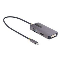 Startech 118-USBC-HDMI-VGADVI USB C TO HDMI DVI VGA ADAPTER SUPPORTS HDMI 2.0B (4K60HZ/HDR) VGA/DVI-I (1080P