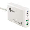 Siig AC-PW1P11-S1 100W DUAL USB-C PD 3.0 PPS AND QC 3.0 COMBO POWER CHARGER WHITE