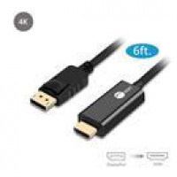 Siig CB-DP1Q12-S1 6FT DISPLAYPORT TO HDMI CABLE, CONNECTS DUAL MODE DISPLAYPORT (DP++) ENABLED DES