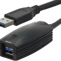 4XEM 4X3302A17M 21FT USB3 ACTIVE CABLE 7M EXTENTION WITH BOOSTER BLACK