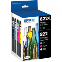 Epson T822XL-BCS T822 HIGH CAPACITY INK BLACK AND COLOR COMBO CMY