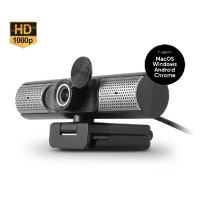 ALURATEK INC AWCS06F 1080P HD WEBCAM WITH AUTOFOCUS WITH BUILT IN SPEAKERS MIC