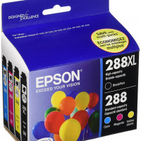 Epson T288XL-BCS DURBRITE ULTRA INK BLACK AND COLOR COMBO PACK
