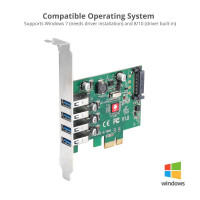 Siig JU-P40A11-S1 ADDS FOUR EXTERNAL SUPERSPEED USB 3.0 5GBPS TYPE-A PORTS TO YOUR PCIE ENABLED DE