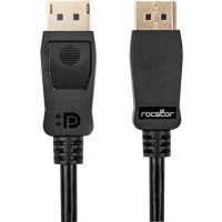 Rocstor Y10C281-B1 PREMIUM DISPLAYPORT 1.4 CABLE - 8K 60HZ - 3FT (1M) - DISPLAYPORT A/V CABLE FOR A