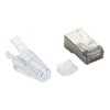 Black Box FMTP6AS-CL-100PAK 100PK CAT6A MODULAR RJ-45 PLUGS W/BOOTS SOLID/STRANDED STP