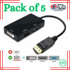 Alogic MDP-VGDVHD-ADP 3-IN 1 MDP TO HDMI DVI VGA ADAP MALE TO 3-FEMALE